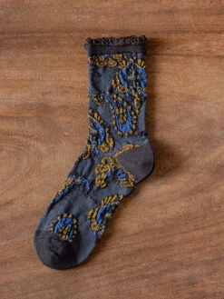 Women Vintage Floral Jacquard Socks -Ada Fashion 6 Pairs Women Vintage Floral Jacquard Socks Ada Fashion 178035158