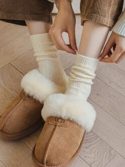 Women Solid Wool Socks -Ada Fashion 6 Pairs Women Winter Solid Wool Socks Ada Fashion 178137859