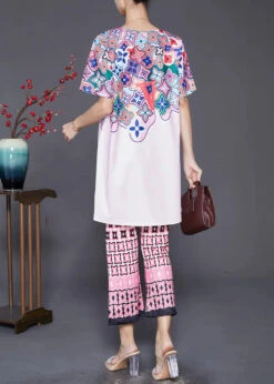 Art Light Pink Print Spandex Two Piece Set Outfits Fall ML0440 10 Art Light Pink Print Spandex Two Piece Set Outfits Fall ML0440 -Ada Fashion Art Light Pink Print Spandex Two Piece Set Outfits Fall Ada Fashion 161884726