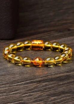 Art Yellow Crystal Buddha Beads Bracelet ML0262 -Ada Fashion Art Yellow Crystal Buddha Beads Bracelet Ada Fashion 161824483
