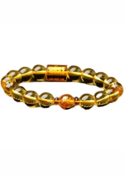 Art Yellow Crystal Buddha Beads Bracelet ML0262 -Ada Fashion Art Yellow Crystal Buddha Beads Bracelet Ada Fashion 161824620