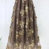 Beautiful Coffee Embroidered High Waist Tulle Skirts Spring HA1010 -Ada Fashion Beautiful Coffee Embroidered High Waist Tulle Skirts Spring HA1010 Ada Fashion 182937460