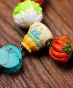 Beautiful Colorblock Hand Knitting Fruit And Vegetable Tassel Bracelet ML0676 -Ada Fashion Beautiful Colorblock Hand Knitting Fruit And Vegetable Tassel Bracelet Ada Fashion 162805538