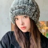 Beautiful Grey Knitted Cotton Warm Bonnie Hat ML2806 -Ada Fashion Beautiful Grey Knitted Cotton Warm Bonnie Hat Ada Fashion 168854843
