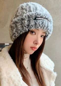 Beautiful Grey Knitted Cotton Warm Bonnie Hat ML2806 -Ada Fashion Beautiful Grey Knitted Cotton Warm Bonnie Hat Ada Fashion 168855151