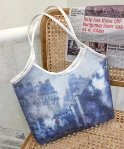 Beautiful Paitings Art Canvas Satchel Handbag LY1767 -Ada Fashion Beautiful Paitings Art Canvas Satchel Handbag3