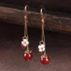 Beautiful Red Copper Cloisonne Cloured Glaze Strawberry Shell Flower Drop Earrings LY2255 -Ada Fashion Beautiful Red Copper Cloisonne Cloured Glaze Strawberry Shell Flower Drop Earrings1 2aa6857c bea9 4962 a879 09861d3643ac