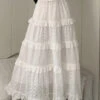 Beautiful White Ruffled Hollow Out Cotton Skirts Summer GH1091 -Ada Fashion Beautiful White Ruffled Hollow Out Cotton Skirts Summer1