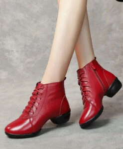 Black Ankle Boots Chunky Faux Leather New Splicing Zippered ML1707 -Ada Fashion Black Ankle Boots Chunky Faux Leather New Splicing Zippered4 ef794326 882b 4d4c 8b69 80446f10fd3b