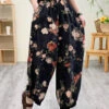 Black Print Silk Linen Lantern Pants Summer LY7556 -Ada Fashion Black Print Silk Linen Lantern Pants Summer2 82f6575d 7cbb 42e5 93ba 28cc4fbdd3b2