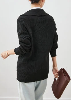 Black Thick Knit Short Sweater V Neck Winter ML2516 -Ada Fashion Black Thick Knit Short Sweater V Neck Winter4 aeb167e9 60f1 4440 bcb1 33ee0445499b