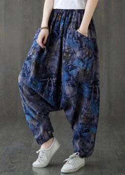 Blue Elastic Waist Loose Lantern Pants Summer LY7580 -Ada Fashion Blue Elastic Waist Loose Lantern Pants Summer4 e5d224bb 0fac 4780 979a e89a0fb1f735