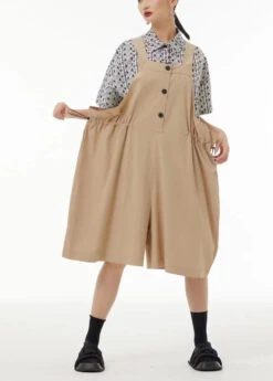 Bohemian Black Oversized Drawstring Cotton Overalls Jumpsuit Jumpsuits Summer TS1036 -Ada Fashion Bohemian Black Oversized Drawstring Cotton Overalls Jumpsuit Jumpsuits Summer4