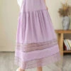 Bohemian Purple Hollow Out Patchwork Cotton Skirts Summer LY7300 2 Bohemian Purple Hollow Out Patchwork Cotton Skirts Summer LY7300 -Ada Fashion Bohemian Purple Hollow Out Patchwork Cotton Skirts Summer4