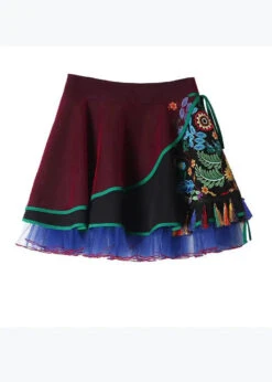 Bohemian Vintage Embroidered Asymmetrical Tulle Short Skirts Summer HA1004 -Ada Fashion Bohemian Vintage Embroidered Asymmetrical Tulle Short Skirts Summer HA1004 Ada Fashion 182940353