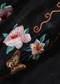 Boho Black Elastic Waist Embroideried Tulle Maxi Skirts Summer LY4427 10 Boho Black Elastic Waist Embroideried Tulle Maxi Skirts Summer LY4427 -Ada Fashion Boho Black Elastic Waist Embroideried Tulle Maxi Skirts Summer4