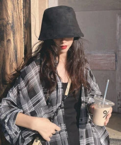 Boho Black Patchwork Solid Velour Cloche Hat LY536 -Ada Fashion Boho Black Patchwork Solid Velour Cloche Hat3