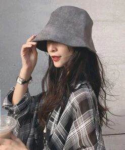 Boho Black Patchwork Solid Velour Cloche Hat LY536 -Ada Fashion Boho Black Patchwork Solid Velour Cloche Hat4