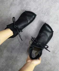 Ankle Boots Lace Up Soft Splicing -Ada Fashion Boho Brown Cowhide Leather Ankle Boots Lace Up Soft Splicing Ada Fashion 173749081