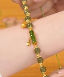 Boho Green Jade Bamboo Charm Bracelet ML0596 -Ada Fashion Boho Green Jade Bamboo Charm Bracelet Ada Fashion 162757659