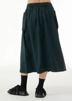 Boutique Black Elastic Waist Oversized Pockets Cotton Skirts Summer TS1033 -Ada Fashion Boutique Black Elastic Waist Oversized Pockets Cotton Skirts Summer5