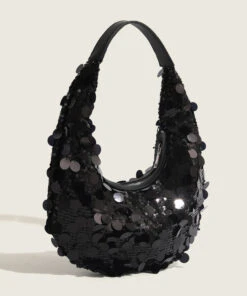 Boutique Black Sequins Party Satchel Bag Handbag ZX1007 -Ada Fashion Boutique Black Sequins Party Satchel Bag Handbag3