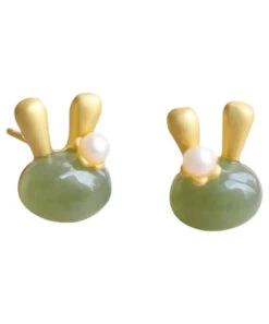 Boutique Cyan Sterling Silver Overgild Jade Resin Little Rabbit Stud Earrings LY8608 11 Boutique Cyan Sterling Silver Overgild Jade Resin Little Rabbit Stud Earrings LY8608 -Ada Fashion Boutique Cyan Sterling Silver Overgild Jade Resin Little Rabbit Stud Earrings Ada Fashion 150940086