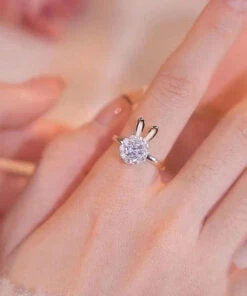 Boutique Gold Alloy Little Rabbit Rings GH1044 -Ada Fashion Boutique Gold Alloy Little Rabbit Rings3