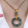Boutique Jade Agate Bamboo Knot Pendant Necklace ML0277 -Ada Fashion Boutique Jade Agate Bamboo Knot Pendant Necklace Ada Fashion 161815730