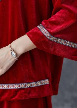 Floral Silk Velour Two Piece Set Women Clothing -Ada Fashion Boutique Mulberry Embroidered Floral Silk Velour Two Piece Set Women Clothing Fall Ada Fashion 178478657