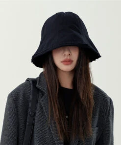 Brief White Patchwork Solid Cloche Hat LY532 -Ada Fashion Brief White Patchwork Solid Cloche Hat3