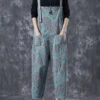 Casual Blue Oversized Print Denim Jumpsuits Summer LY6761 1 Casual Blue Oversized Print Denim Jumpsuits Summer LY6761 -Ada Fashion Casual Blue Oversized Print Denim Jumpsuits Summer1