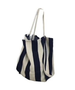 Casual Blue Striped High-capacity Cozy Canvas Satchel Handbag LY1752 -Ada Fashion Casual Blue Striped High capacity Cozy Canvas Satchel Handbag5