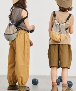 Casual Khaki Drawstring Breathable Mesh CrossBody Backpack Bag ML2230 -Ada Fashion Casual Khaki Drawstring Breathable Mesh CrossBody Backpack Bag4