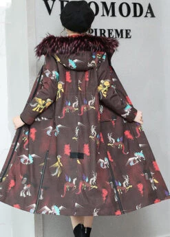 Casual Khaki Fur Collar Fuzzy Rabbit Hair Lined Denim Coats Winter LY9459 -Ada Fashion Casual Khaki Fur Collar Fuzzy Rabbit Hair Lined Denim Coats Winter3