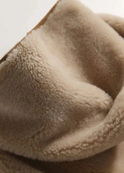 Casual Light Camel Patchwork Button Hooded Faux Fur Coats Long Sleeve LY8349 -Ada Fashion Casual Light Camel Patchwork Button Hooded Faux Fur Coats Long Sleeve Ada Fashion 149249814