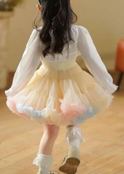Chic Apricot Ruffled Patchwork Tulle Kids Girls Skirts Summer LY5432 -Ada Fashion Chic Apricot Ruffled Patchwork Tulle Kids Girls Skirts Summer4 6a9b4ba2 01c6 4501 a5c2 0507703dc8ca