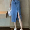 Chic Blue Side Open Asymmetrical Patchwork Denim Maxi Skirts Summer LY7933 -Ada Fashion Chic Blue Side Open Asymmetrical Patchwork Denim Maxi Skirts Summer1 8d2e79a0 e9e7 4203 a043 875e257df180
