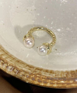 Chic Gold Alloy Zircon Pearl Star Floral Rings Three Piece Set GH1047 -Ada Fashion Chic Gold Alloy Zircon Pearl Star Floral Rings Three Piece Set3