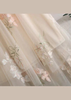 Chic Grey Embroidered Elastic Waist Tulle Skirts Spring QQ1055 10 Chic Grey Embroidered Elastic Waist Tulle Skirts Spring QQ1055 -Ada Fashion Chic Grey Embroidered Elastic Waist Tulle Skirts Spring4