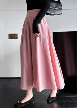 Chic Pink Zippered High Waist Cotton Skirts Spring CG1047 -Ada Fashion Chic Pink Zippered High Waist Cotton Skirts Spring Ada Fashion 183384575