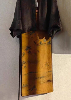 Chinese Style Black Tops And Skirts Patchwork Silk Two Pieces Set Fall LY9735 -Ada Fashion Chinese Style Black Tops And Skirts Patchwork Silk Two Pieces Set Fall4