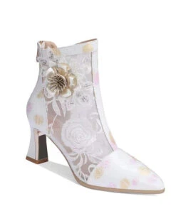 Chinese Style Embroidered Mesh Patchwork Chunky Heel Boots CZ1029 -Ada Fashion Chinese Style Embroidered Mesh Patchwork Chunky Heel Boots5