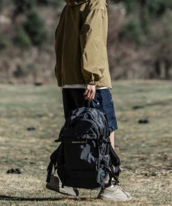 Classic Brown Large Capacity Solid Durable Backpack Bag ML2229 -Ada Fashion Classic Brown Large Capacity Solid Durable Backpack Bag4