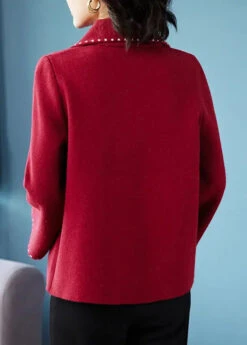 Classy Blue Peter Pan Collar PocketsWoolen Coat Fall ML3296 -Ada Fashion Classy Blue Peter Pan Collar Pockets Woolen Coat Fall Ada Fashion 170468559