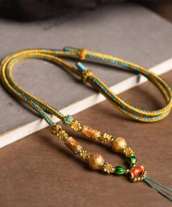 Classy Gold Sterling Silver Overgild Tassel Pendant Necklace KX1008 -Ada Fashion Classy Gold Sterling Silver Overgild Tassel Pendant Necklace3