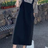 Classy O-Neck Striped Patchwork T Shirt And Long Dress Two Piece Set Summer TQ1014 -Ada Fashion Classy O Neck Striped Patchwork T Shirt And Long Dress Two Piece Set Summer2