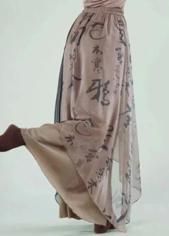 Coffee Print High Waist Cotton Maxi Skirts Asymmetrical CG1022 -Ada Fashion Coffee Print High Waist Cotton Maxi Skirts Asymmetrical Ada Fashion 183397197