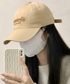 Cute Khaki Graphic Embroideried Cotton Baseball Cap Hat LY501 -Ada Fashion Cute Khaki Graphic Embroideried Cotton Baseball Cap Hat3 91169962 6313 41c3 87a2 c8633d47c5b4