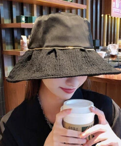 DIY Black Patchwork Pearl Organza Bucket Hat LY503 -Ada Fashion DIY Black Patchwork Pearl Organza Bucket Hat4 ea58d9c5 6f7d 4677 912d 26c30ffd9c4b